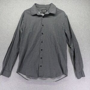 Express Shirt Mens Large 16-16.5 1MX Slim Stretch Cotton‎ Button Up Long Sleeve